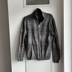 Men’s Dark Gray Zip-Up Sweater